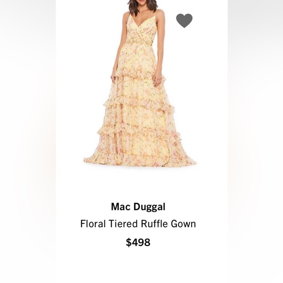 Mac Duggal Floral Tiered Gown - Picture 1 of 6